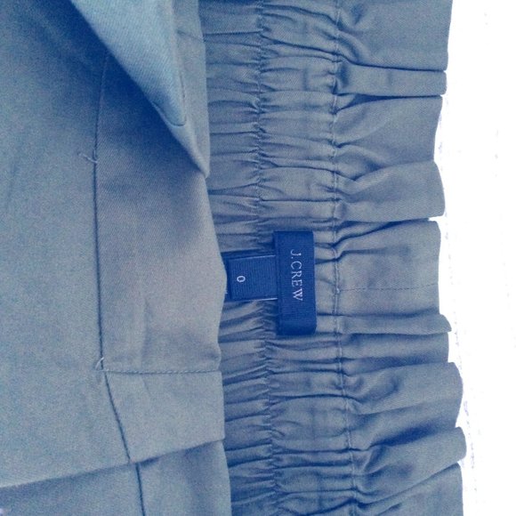 J CREW Paper-bag skirt in twill Moss Green Size 0 - Picture 3 of 5